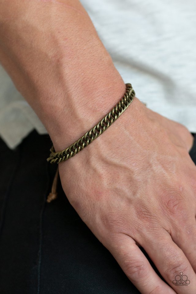 Paparazzi ♥ AWOL - Brass ♥ Mens Bracelet