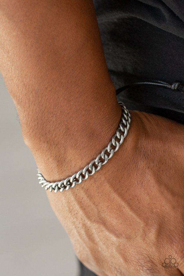 Paparazzi ♥ Goal! - Silver ♥ Mens Bracelet