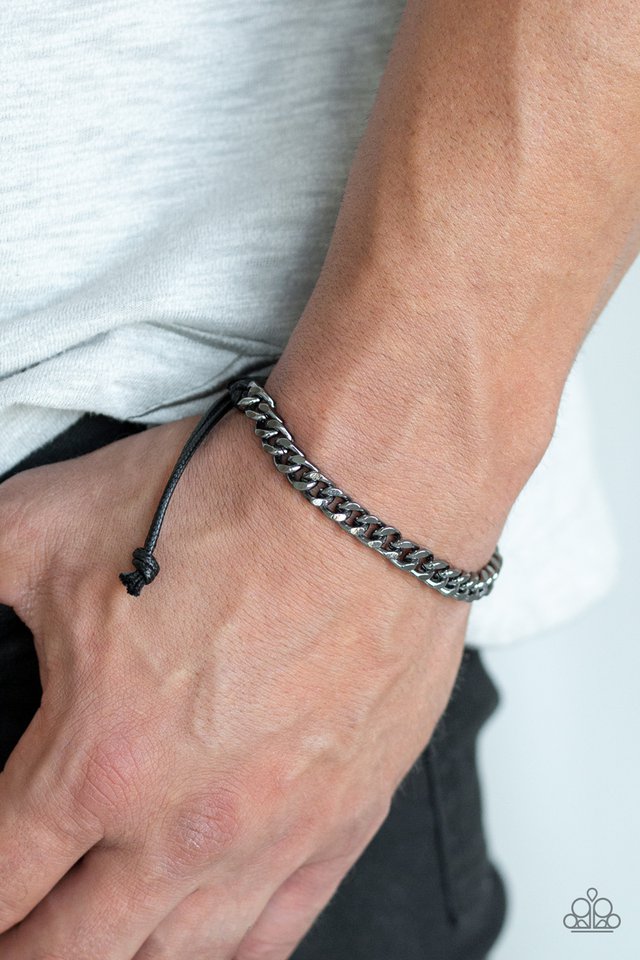 Paparazzi ♥ Hurrah - Black ♥ Mens Bracelet