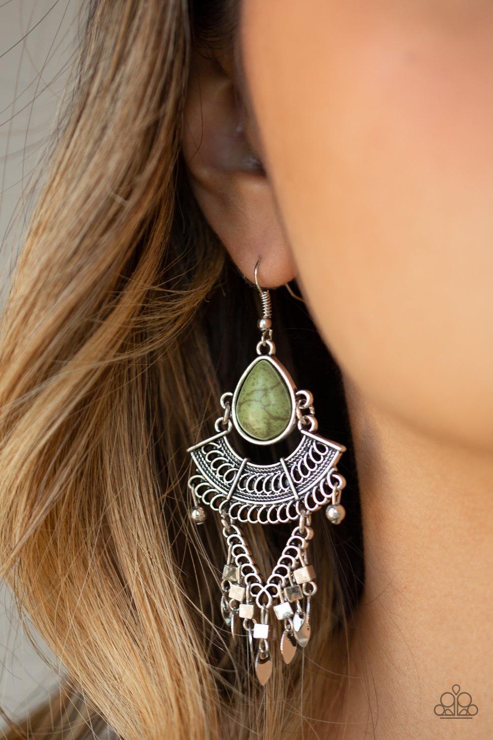 Paparazzi ♥ Vintage Vagabond - Green ♥ Earrings