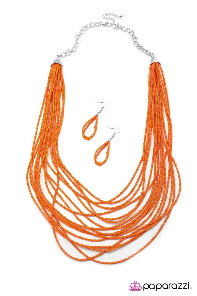 Paparazzi ♥ Sunset Samba - Orange ♥ Necklace