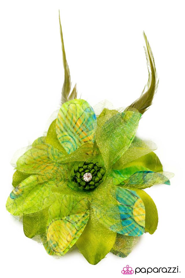 Paparazzi ♥ Flair for the Dramatic - Green ♥ Hair Clip