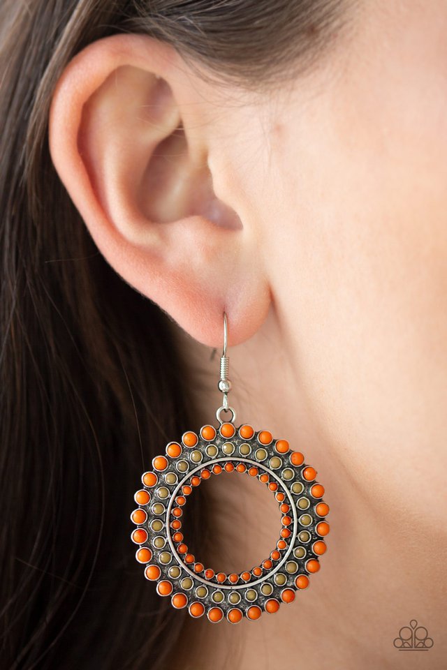 Paparazzi ♥ Rural Ripple - Orange ♥ Earrings