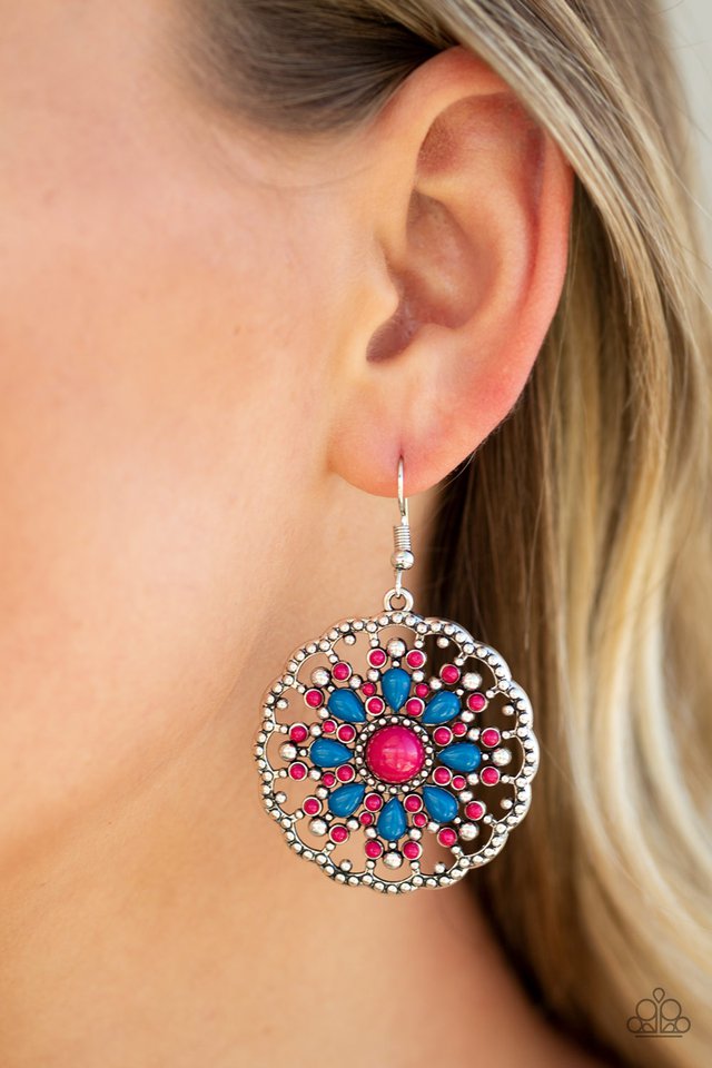 Paparazzi ♥ Mardi Gras Garden - Pink ♥ Earrings