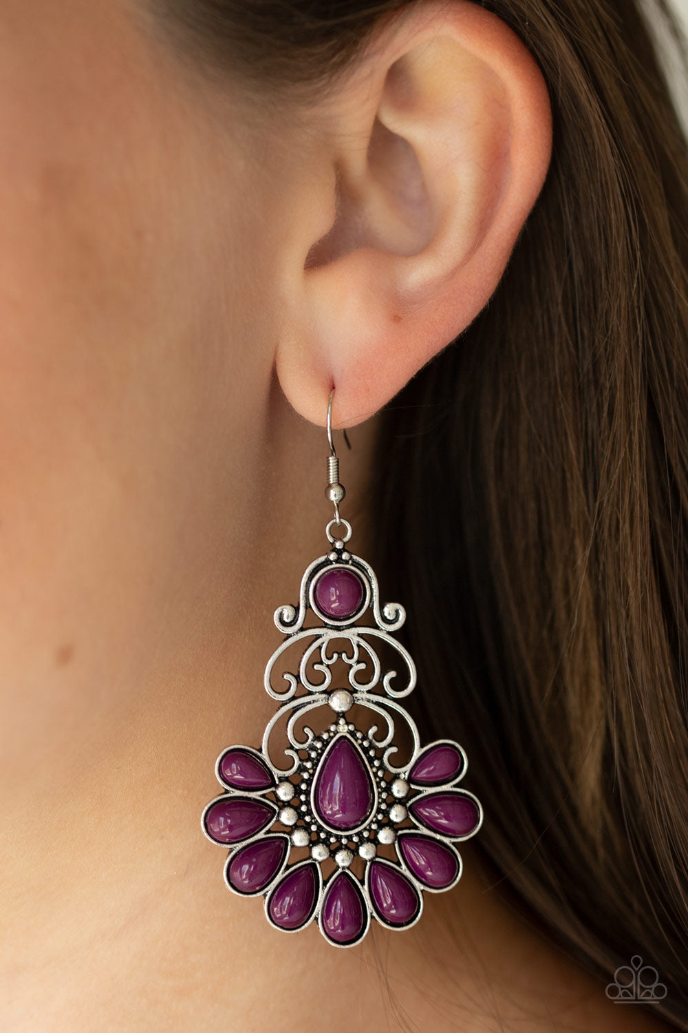 Paparazzi ♥ Paradise Parlor - Purple ♥ Earrings