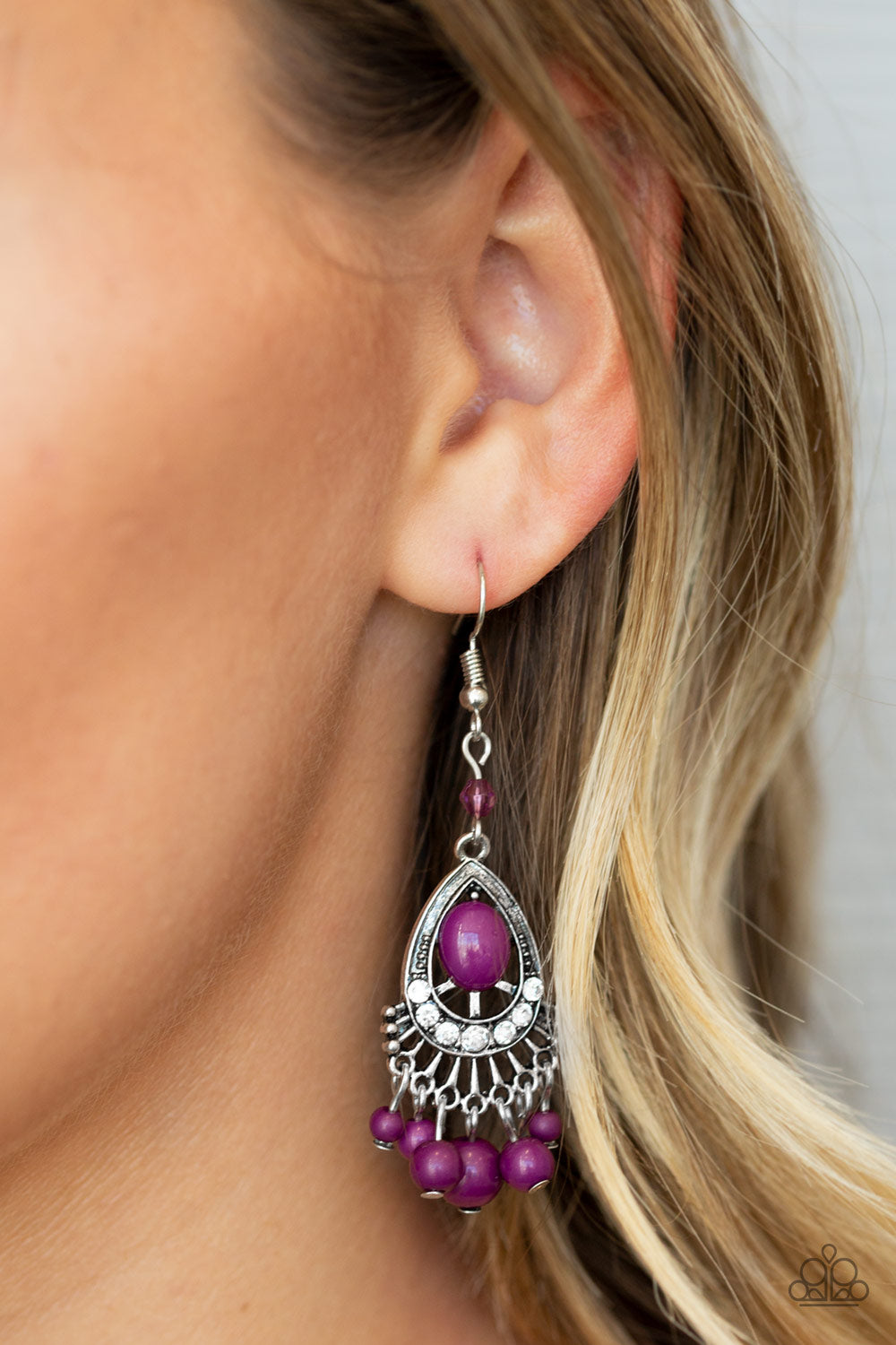 Paparazzi ♥ Floating On HEIR - Purple ♥ Earrings