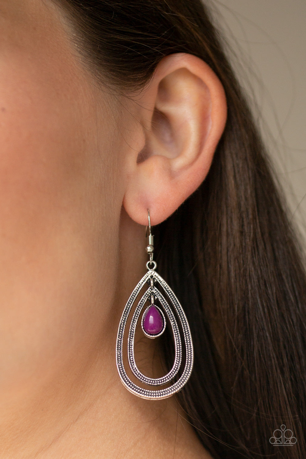 Paparazzi ♥ Drops of Color - Purple ♥ Earrings