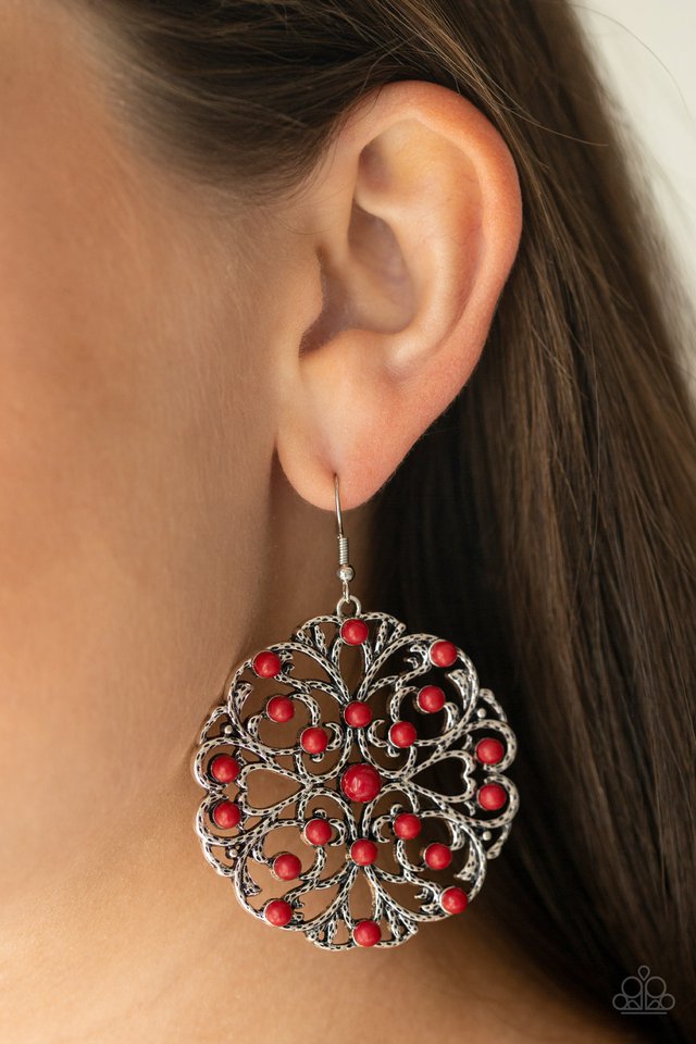 Paparazzi ♥ Rainbow Dew - Red ♥ Earrings