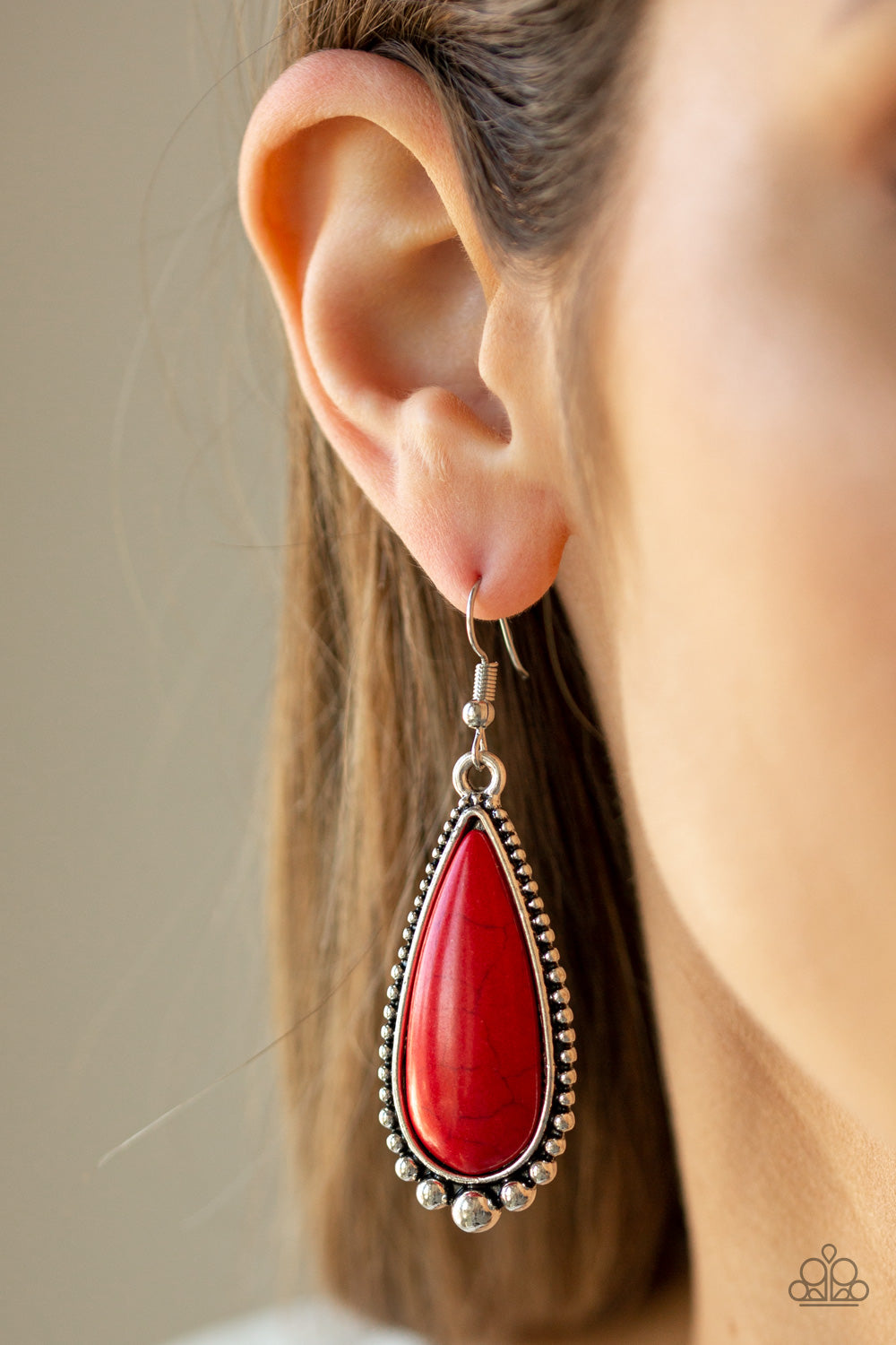 Paparazzi ♥ Desert Quench - Red ♥ Earrings