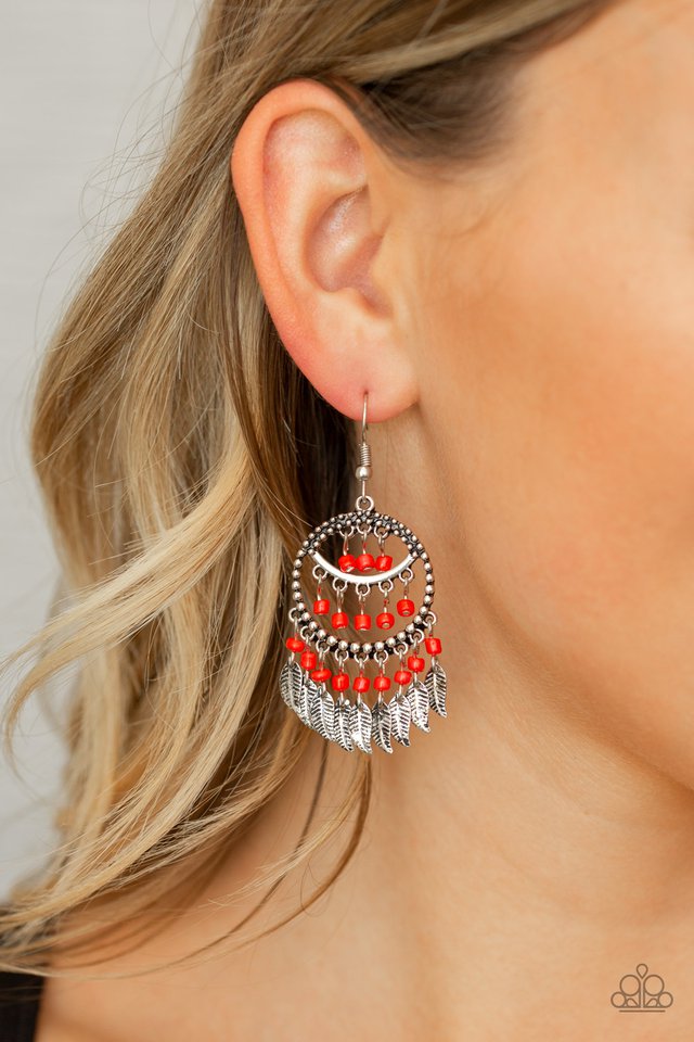 Paparazzi ♥ Herbal Remedy - Red ♥ Earrings