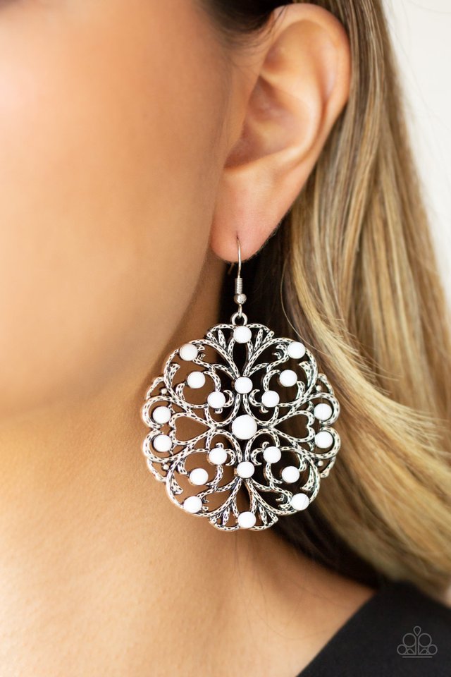 Paparazzi ♥ Rainbow Dew - White ♥ Earrings