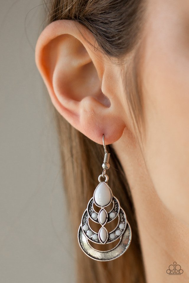Paparazzi ♥ Boho Brilliance - White ♥ Earrings