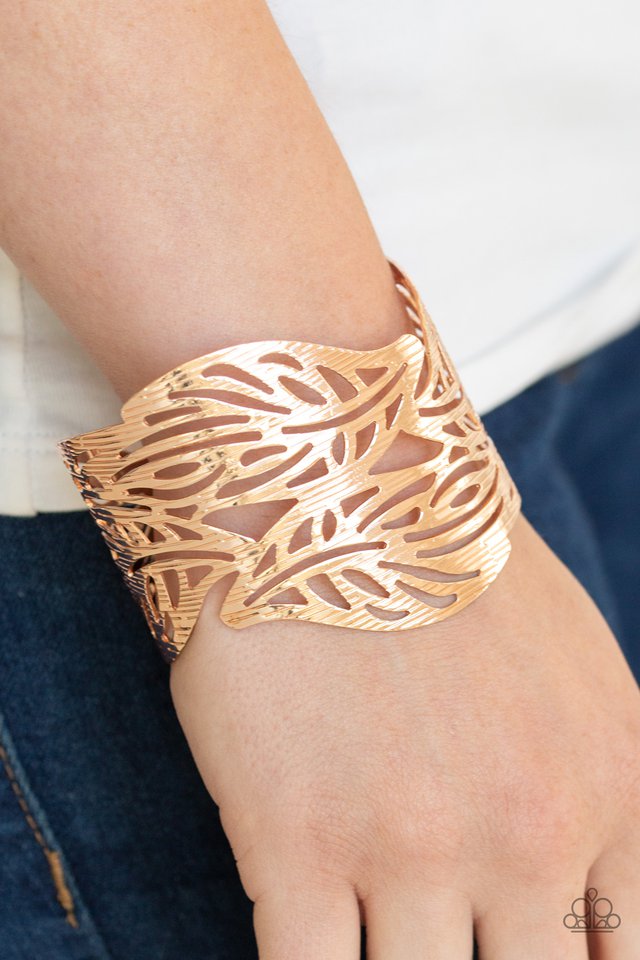 Paparazzi ♥ Leafy Lei - Rose Gold ♥ Bracelet