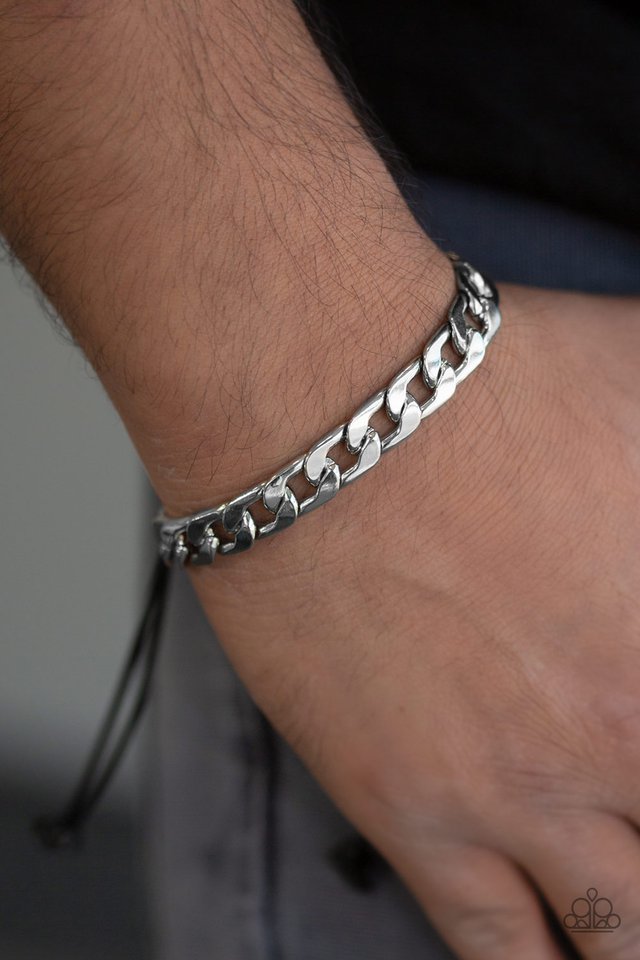 Paparazzi ♥ Score! - Silver ♥ Mens Bracelet
