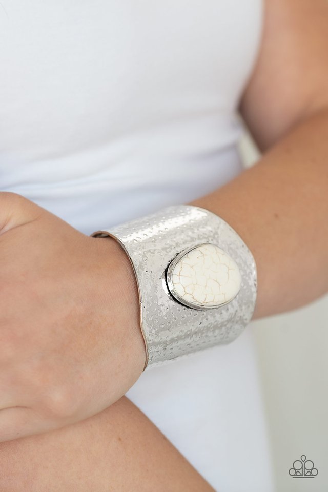 Paparazzi ♥ Casual Canyoneer - White ♥ Bracelet