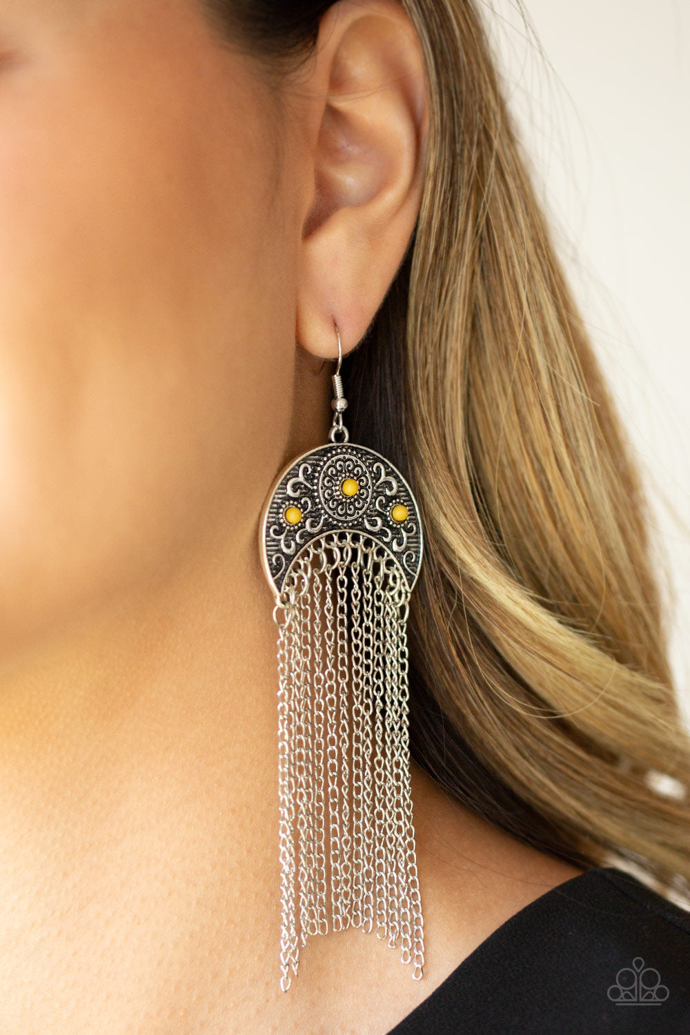 Paparazzi ♥ Lunar Melody - Yellow ♥ Earrings