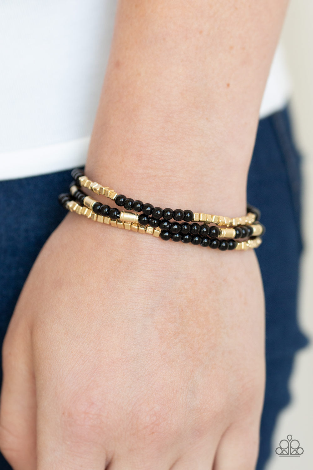 Paparazzi ♥ Micro Beading - Black ♥ Bracelet