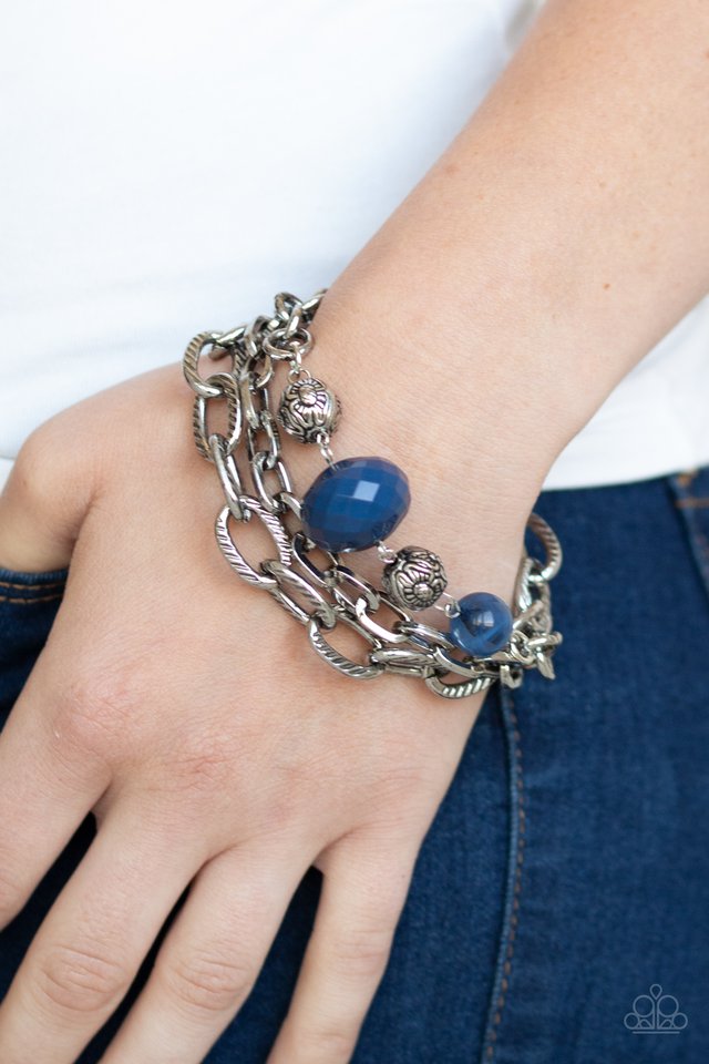 Paparazzi ♥ Mega Malibu - Blue ♥ Bracelet