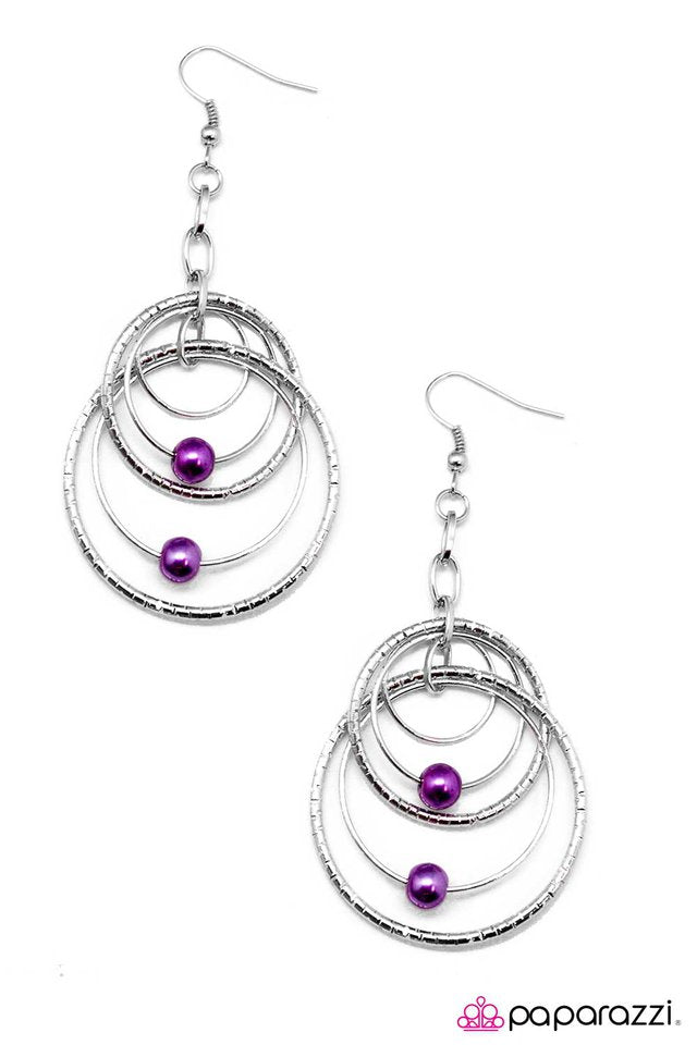 Paparazzi ♥ In Your Atmosphere - Purple ♥ Earrings