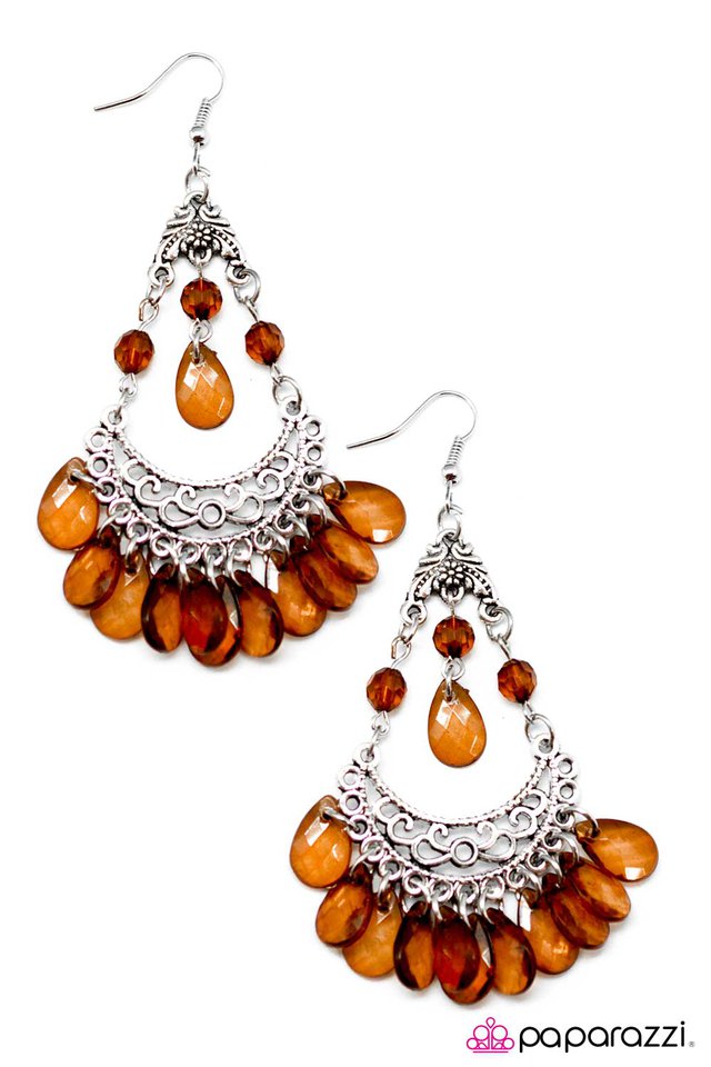 Paparazzi ♥ My Valentine - Brown ♥ Earrings