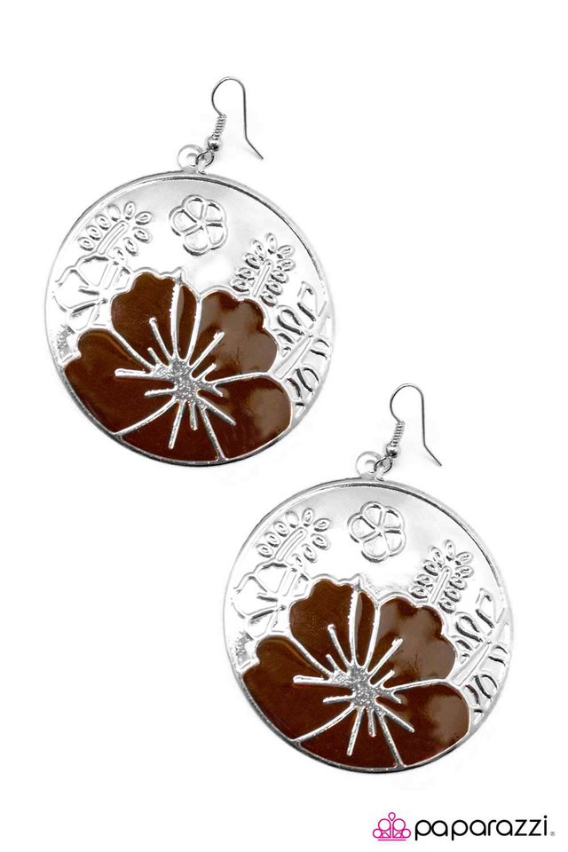 Paparazzi ♥ Welcome to Paradise - Brown ♥ Earrings