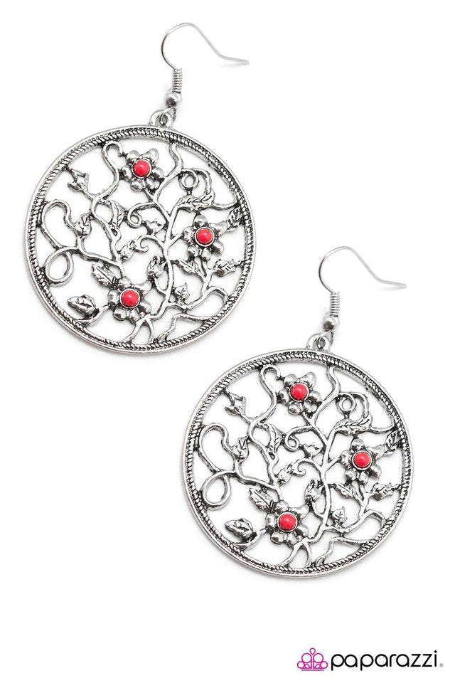 Paparazzi ♥ An Enchanted Forest - Red ♥ Earrings