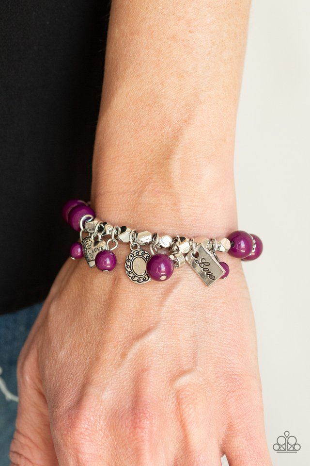Paparazzi ♥ One True Love - Purple ♥ Bracelet