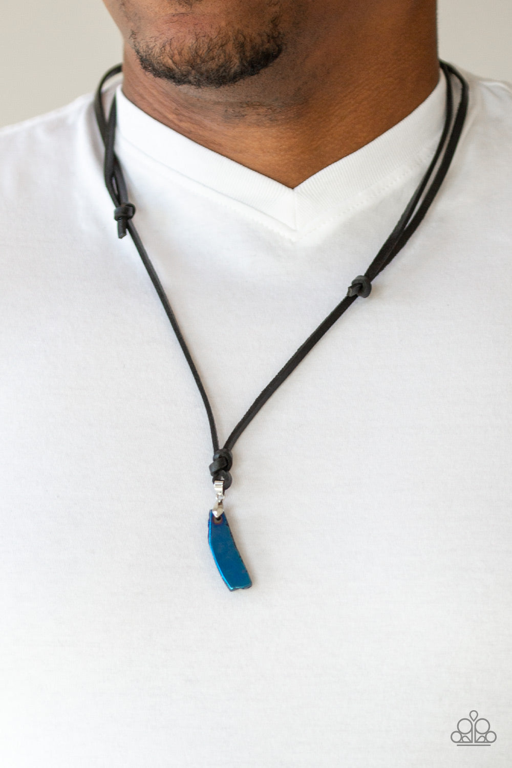 Paparazzi ♥ Am I METEORITE? - Blue ♥ Mens Necklace