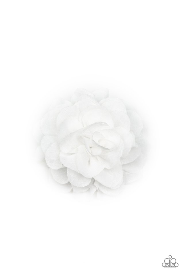 Paparazzi ♥ Dahlia Diva - White ♥ Hair Clip