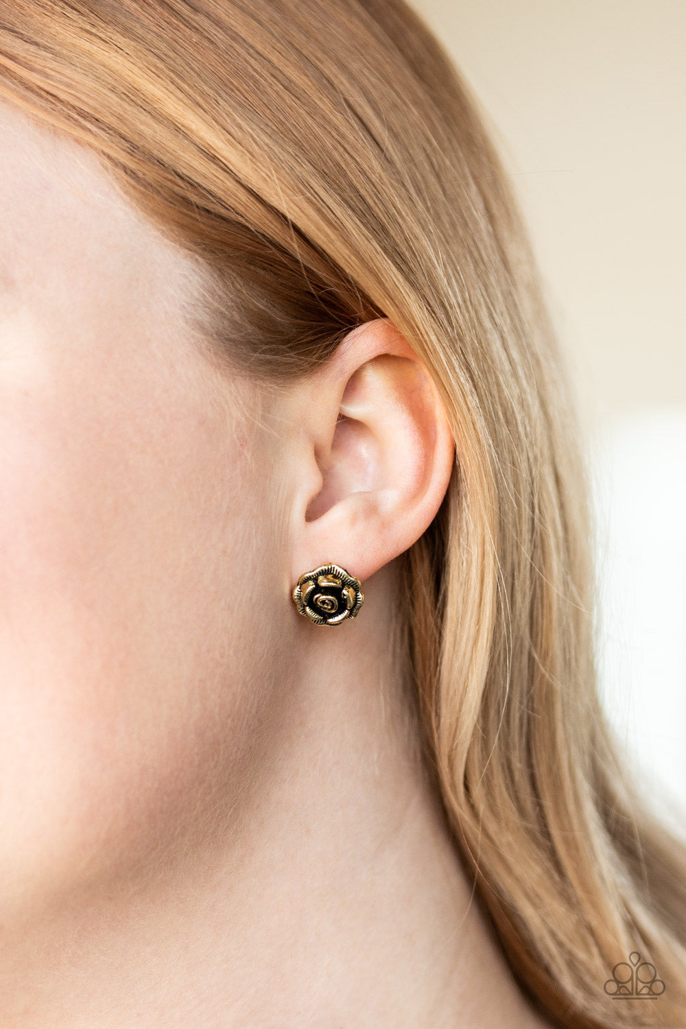Paparazzi ♥ Best ROSEBUDS - Brass ♥ Post Earrings