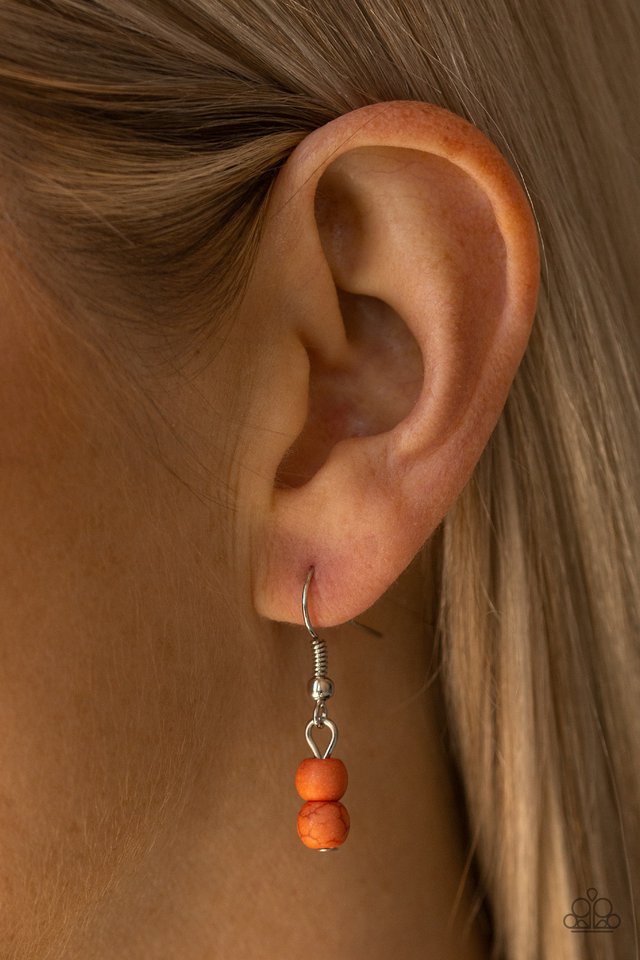 Paparazzi ♥ Beaded Bliss - Orange ♥ Necklace