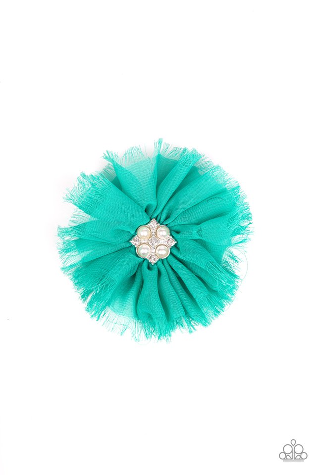 Paparazzi ♥ Flowering Fringe - Green ♥ Hair Clip