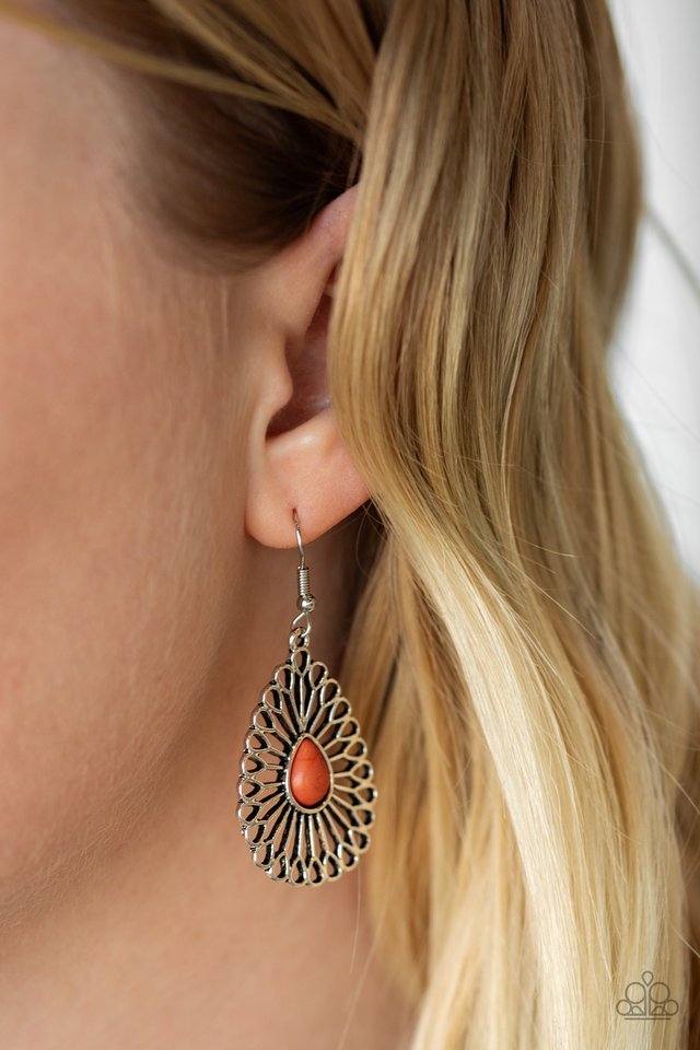 Paparazzi ♥ Simply Sedimentary - Orange ♥ Post Earrings