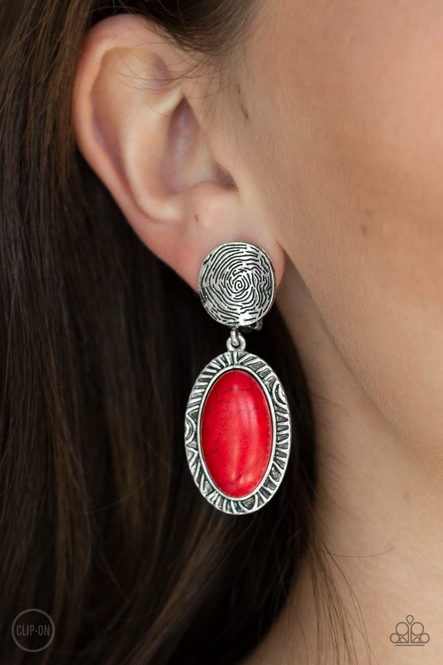 Paparazzi ♥ Southern Impressions - Red ♥ Clip-On