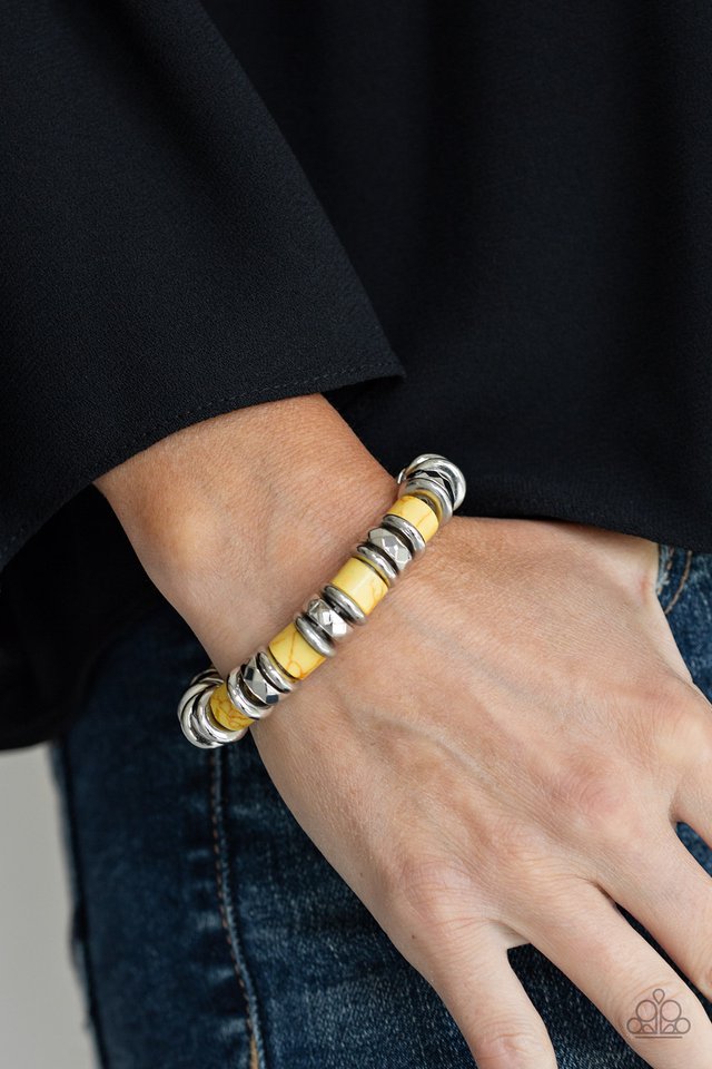 Paparazzi ♥ Sonoran Stonehenge - Yellow ♥ Bracelet