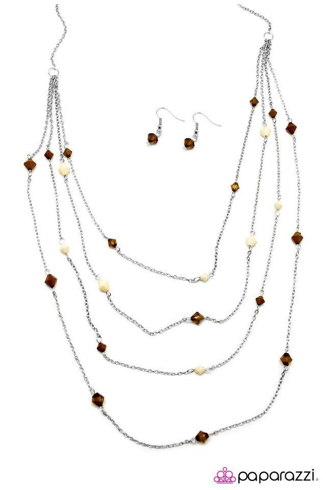 Paparazzi ♥ Just Enough - Brown ♥ Necklace