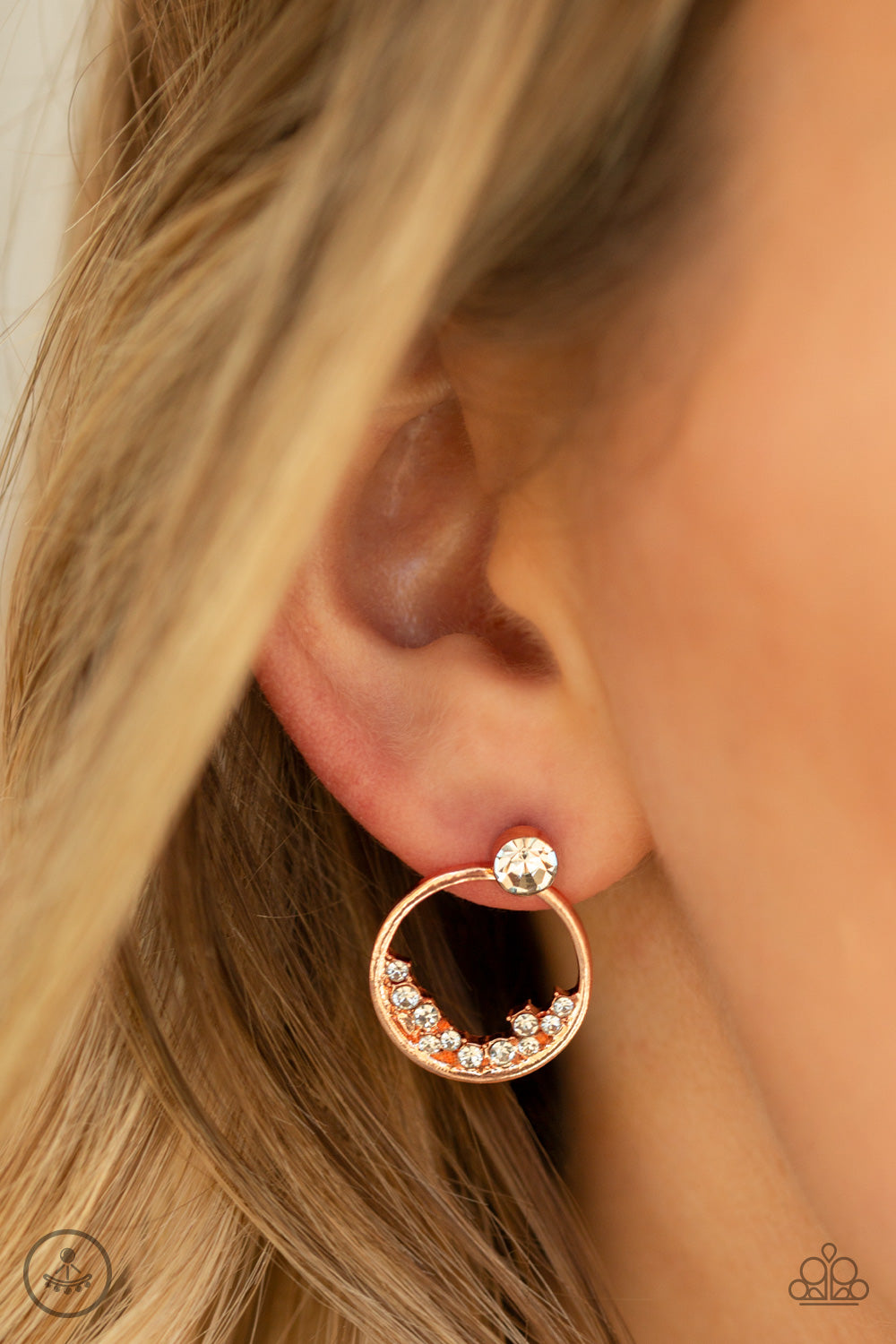 Paparazzi ♥ Rich Blitz - Copper ♥ Post Earrings