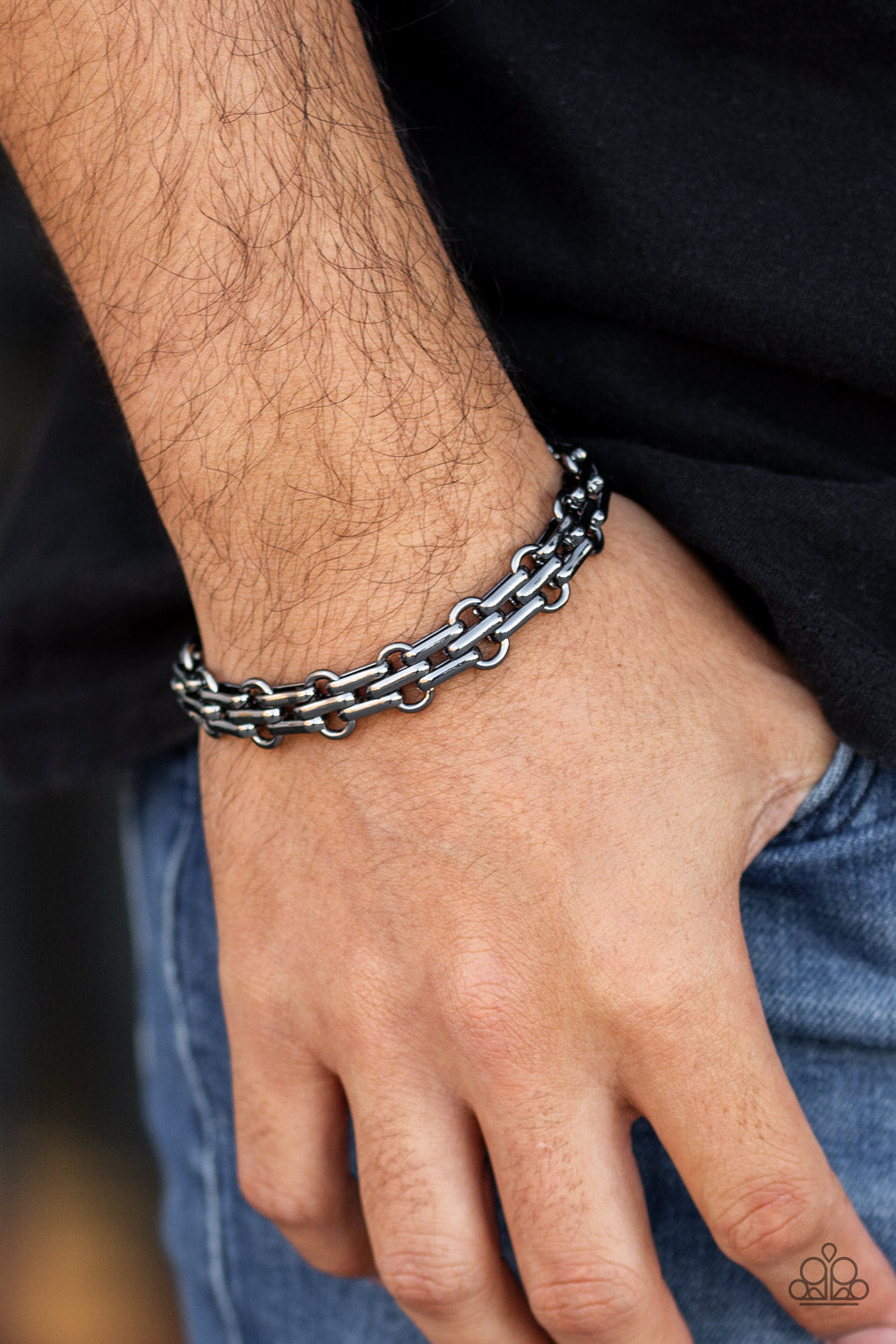 Paparazzi ♥ Urban Utility - Black ♥ Mens Bracelet