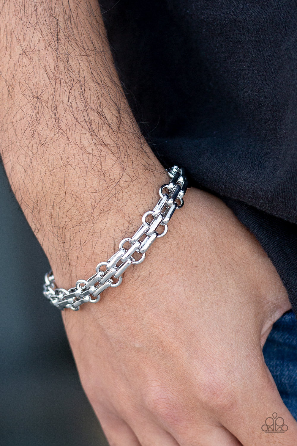 Paparazzi ♥ Urban Utility - Silver ♥ Mens Bracelet