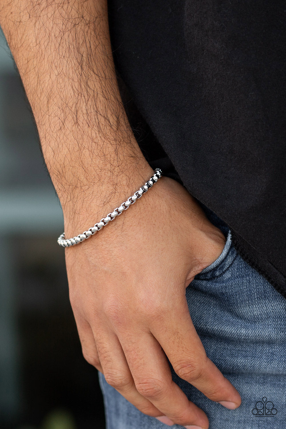 Paparazzi ♥ Metro Marathon - Silver ♥ Mens Bracelet