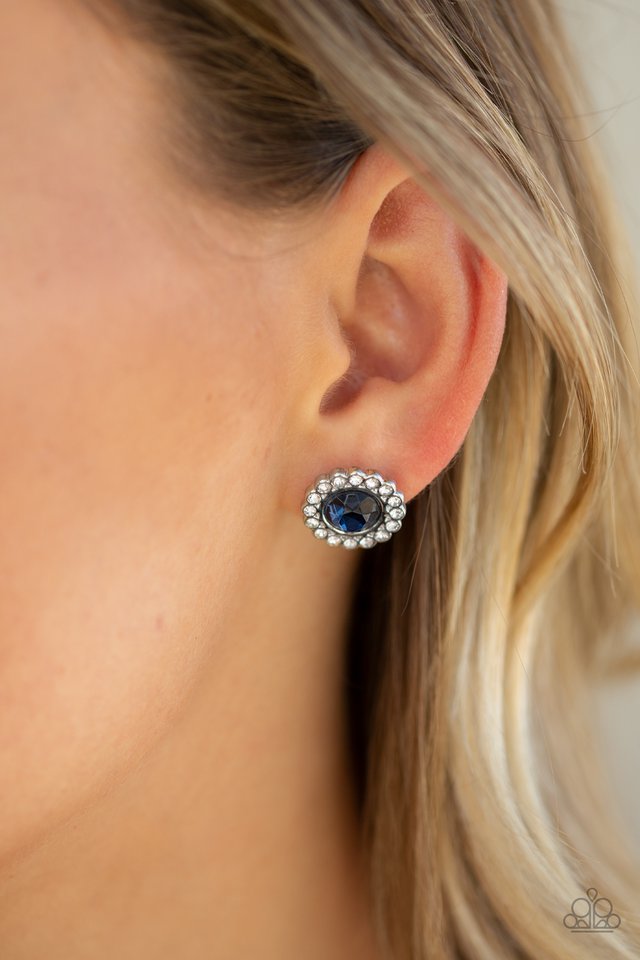 Paparazzi ♥ Floral Glow - Blue ♥ Post Earrings