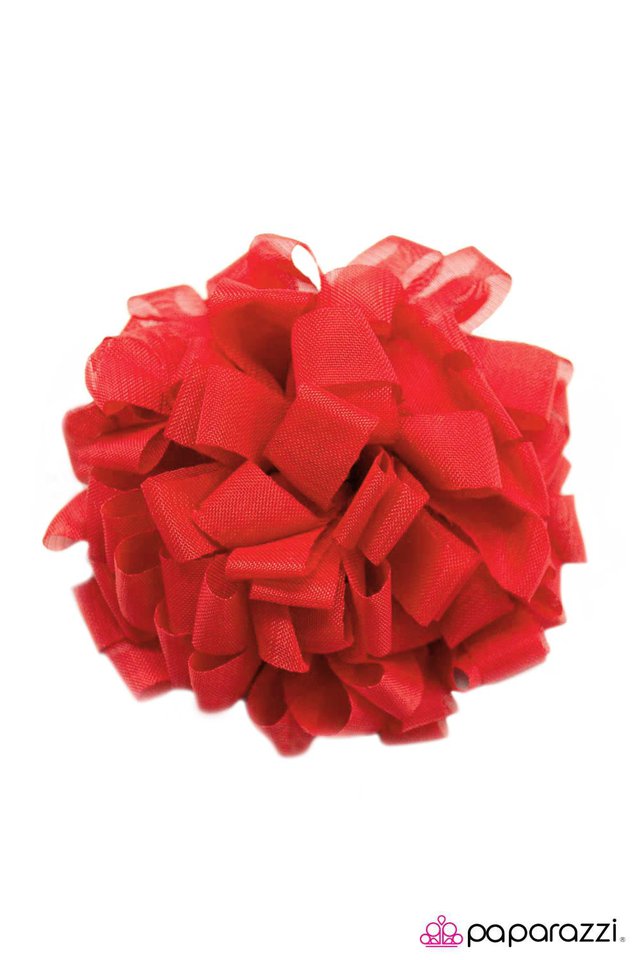 Paparazzi ♥ Shake Your Pom-Pom - Red ♥ Hair Clip