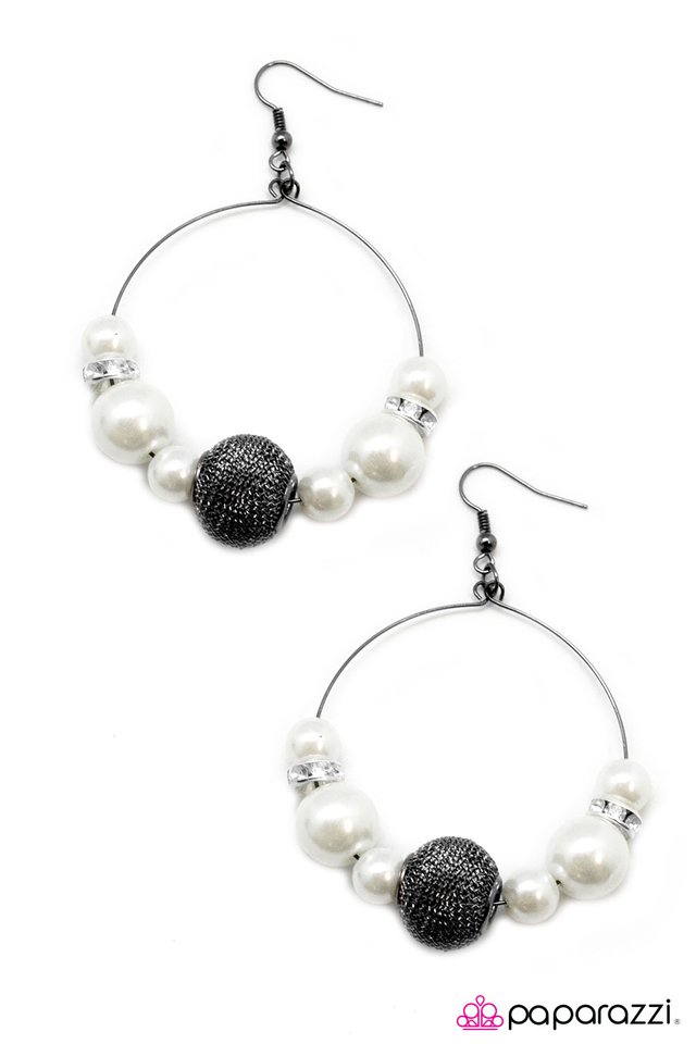 Paparazzi ♥ The World Is My Stage - White ♥ Earrings