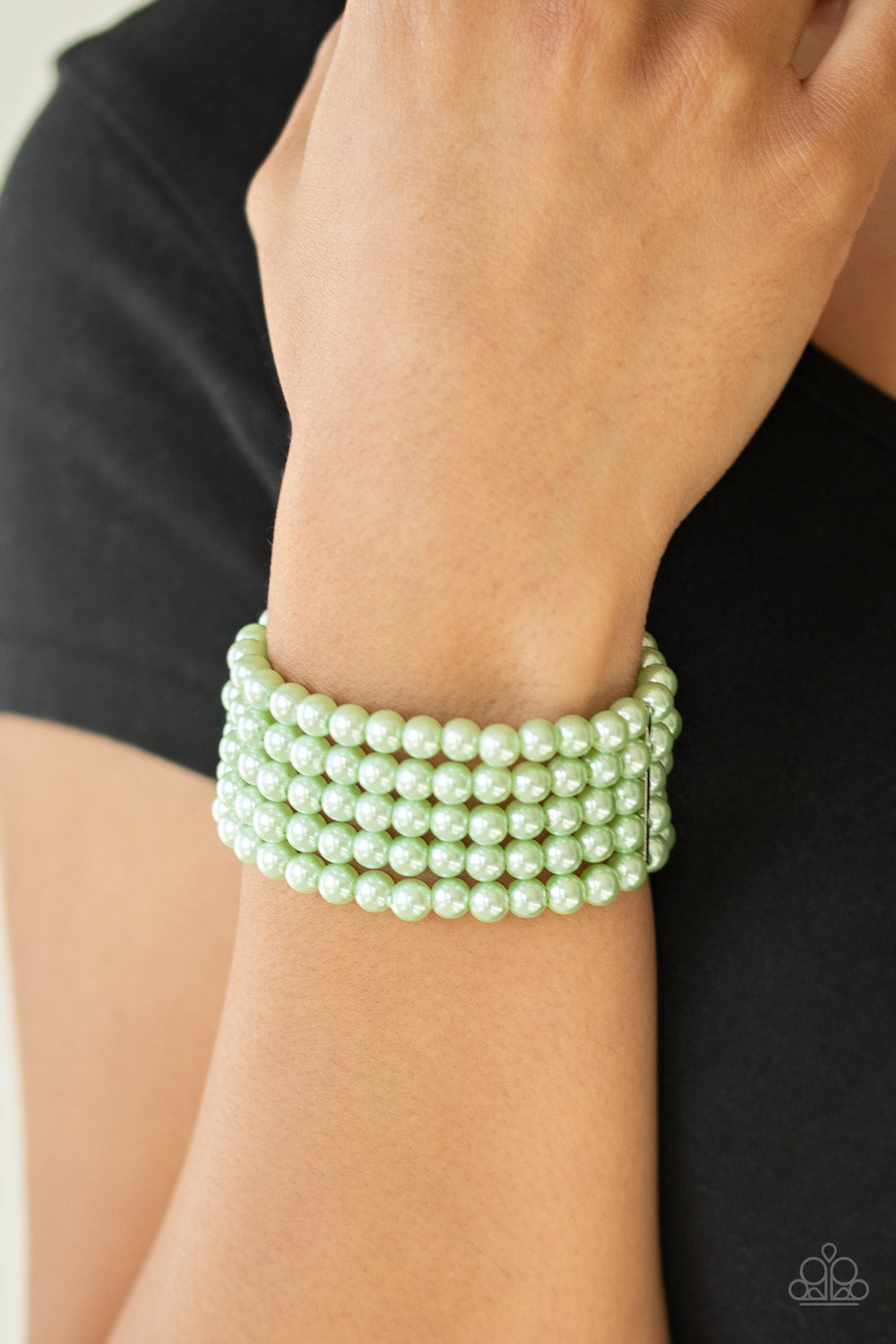 Paparazzi ♥ Pearl Bliss - Green ♥ Bracelet