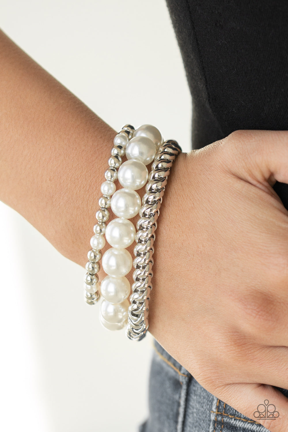 Paparazzi ♥ A PEARL-fect Ten - White ♥ Bracelet