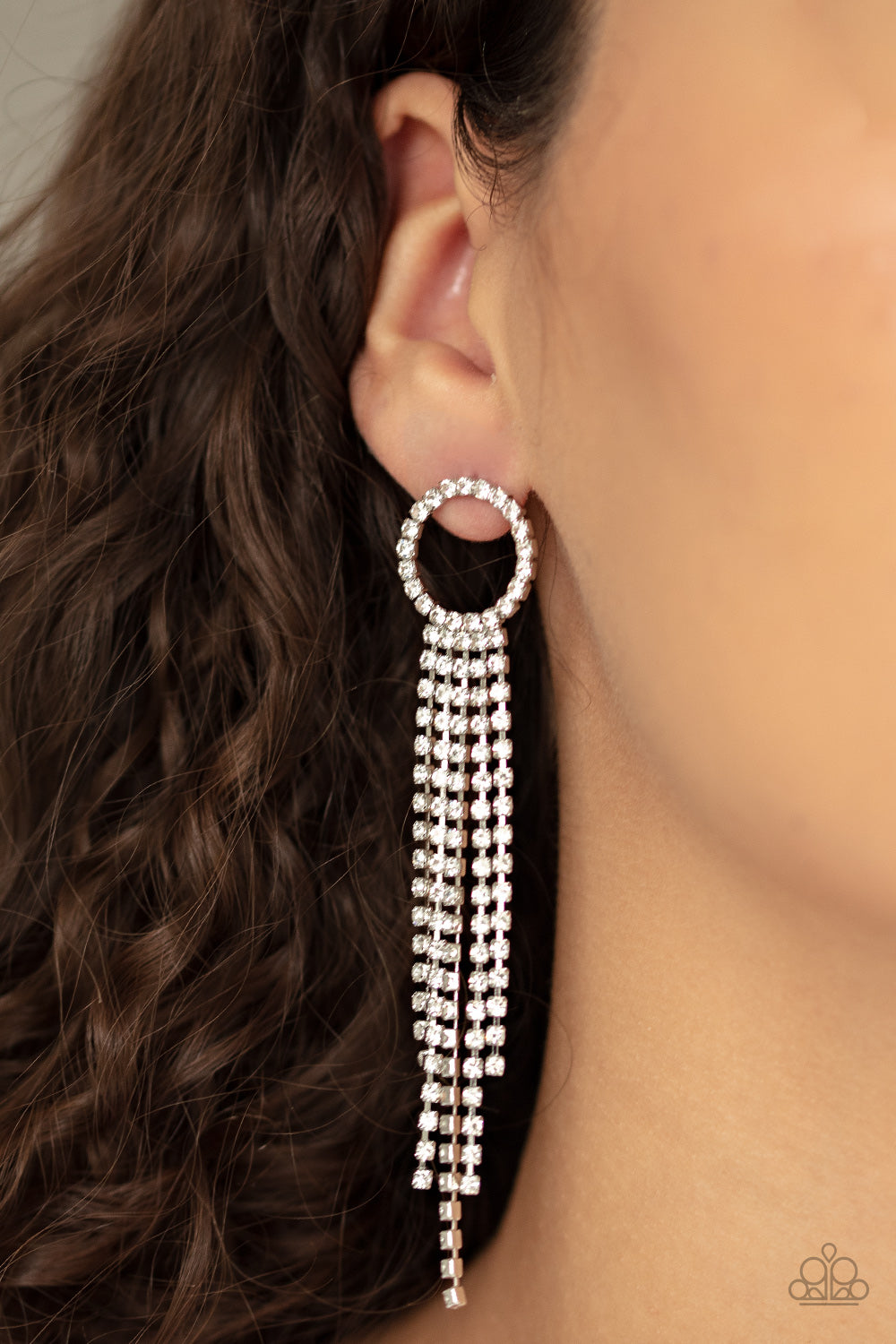 Paparazzi ♥ Endless Sheen - White ♥ Post Earrings
