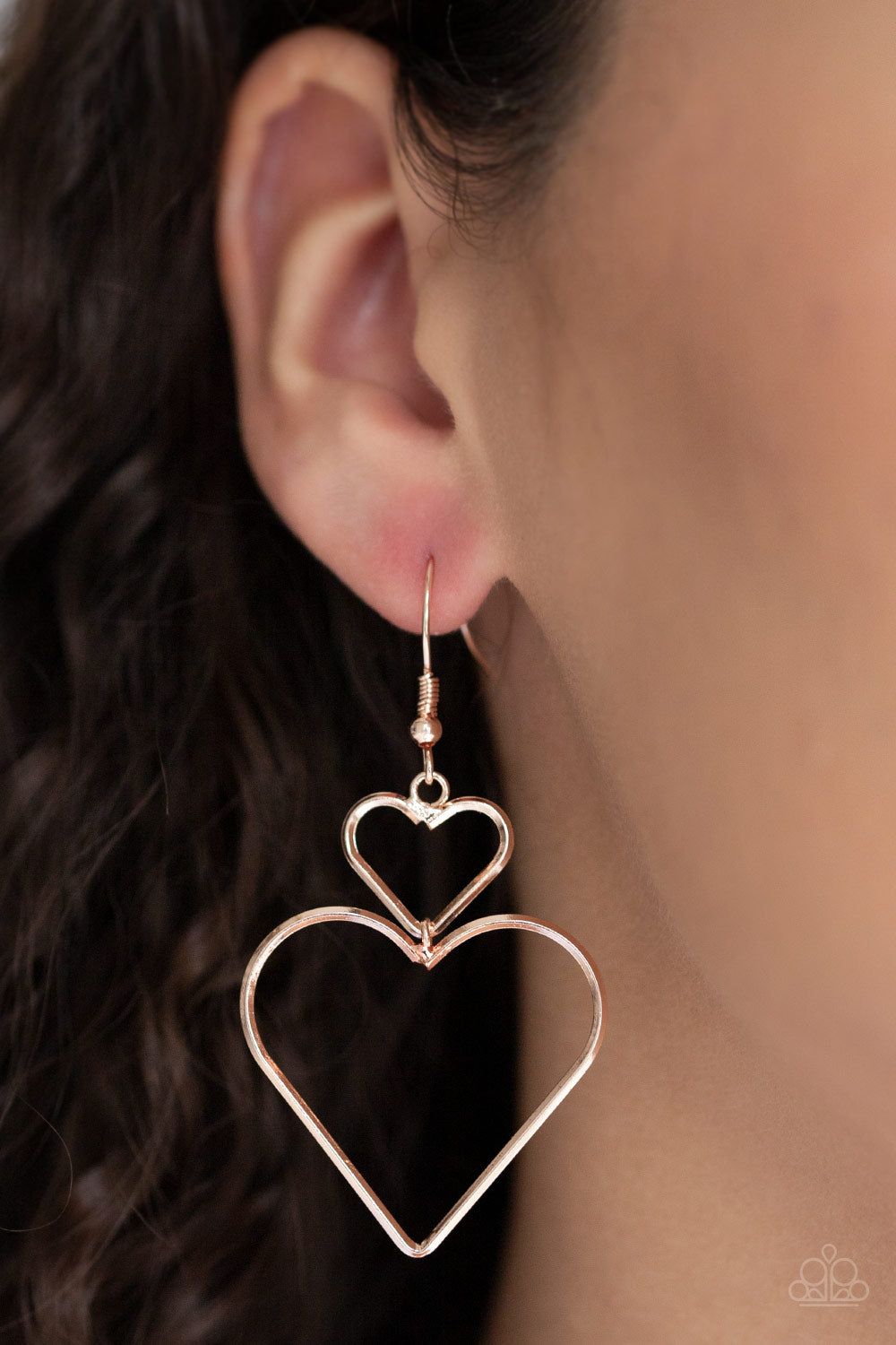 Paparazzi ♥ Heartbeat Harmony - Rose Gold ♥ Earrings