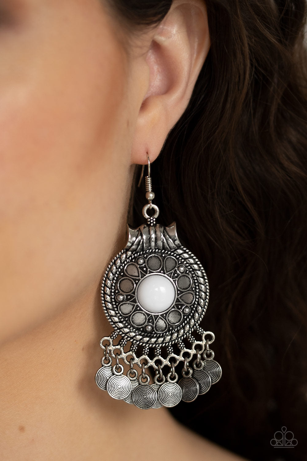 Paparazzi ♥ Rural Rhythm - White ♥ Earrings