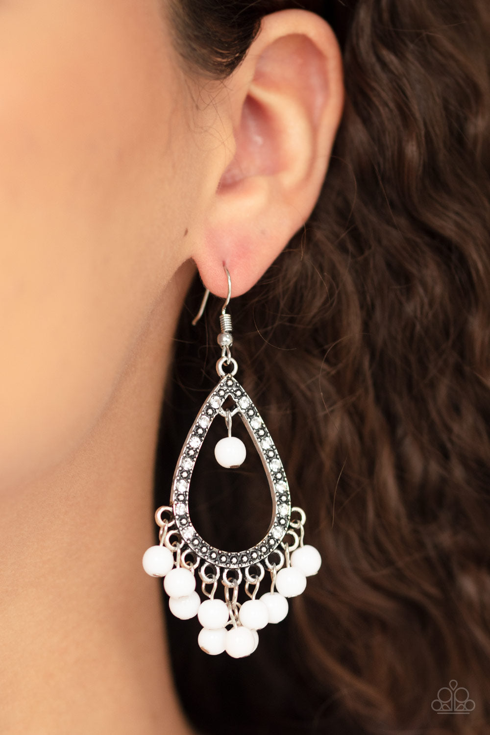 Paparazzi ♥ Positively Prismatic - White ♥ Earrings