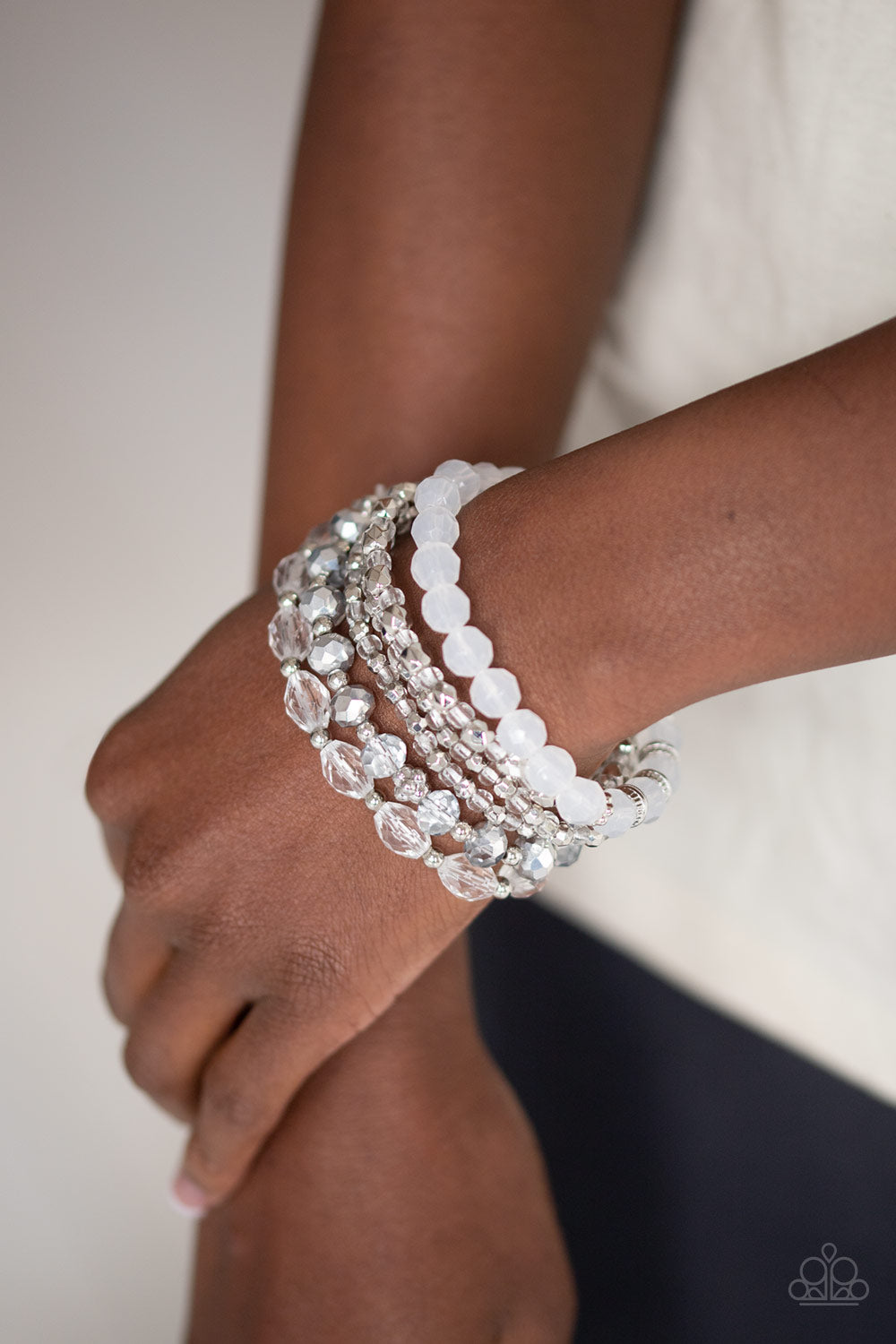 Paparazzi ♥ Crystal Collage - White ♥ Bracelet